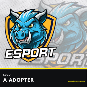 Création de logo a adopter pour une équipe de esport, Roubaix par Adeline Courtois, graphiste freelance spécialisée en design visuel.