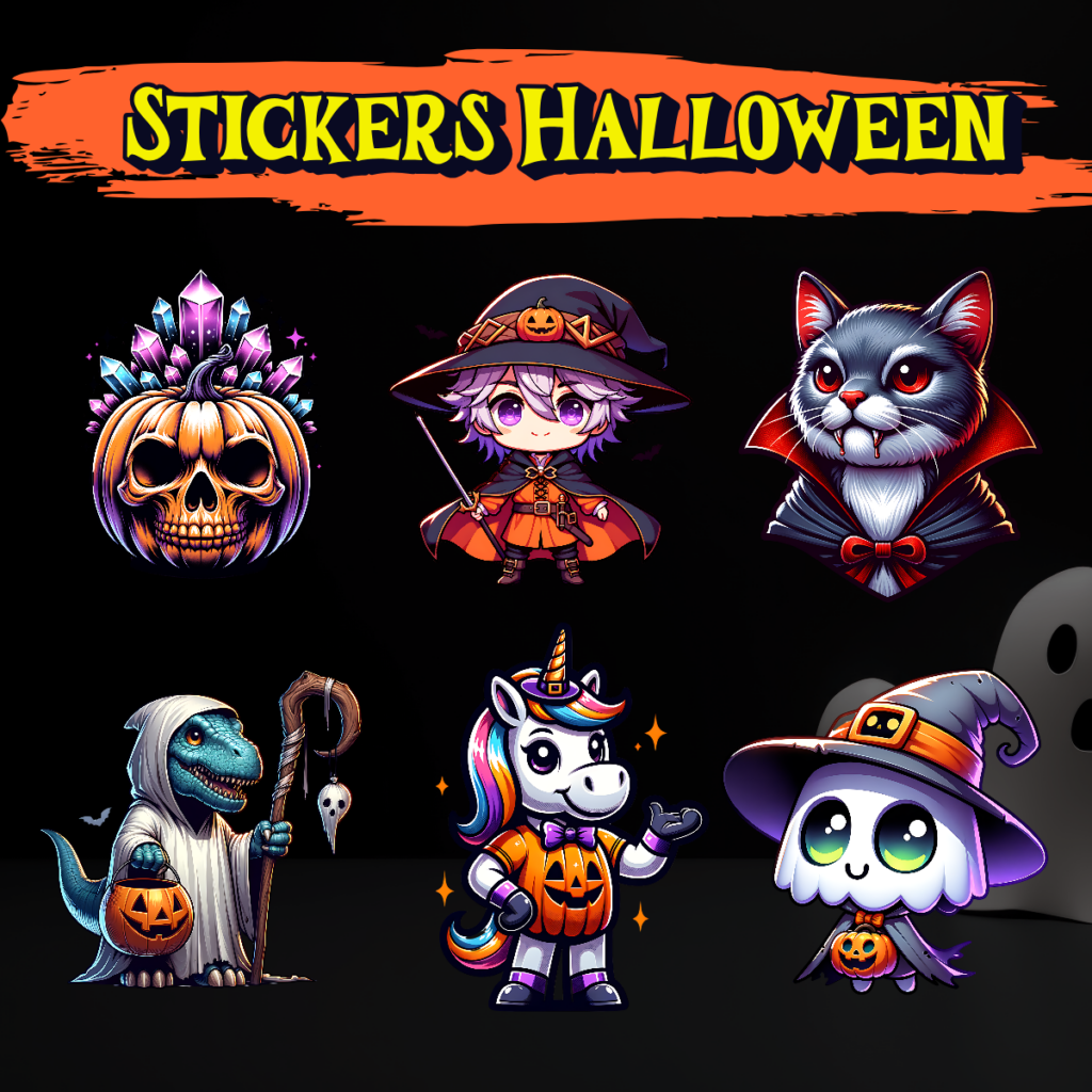 6 stickers halloween