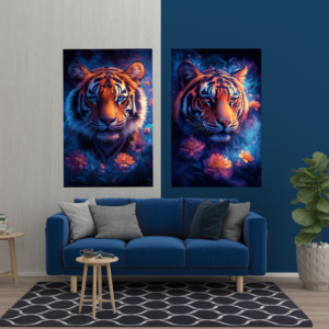 Tigres x 2 décoration murale