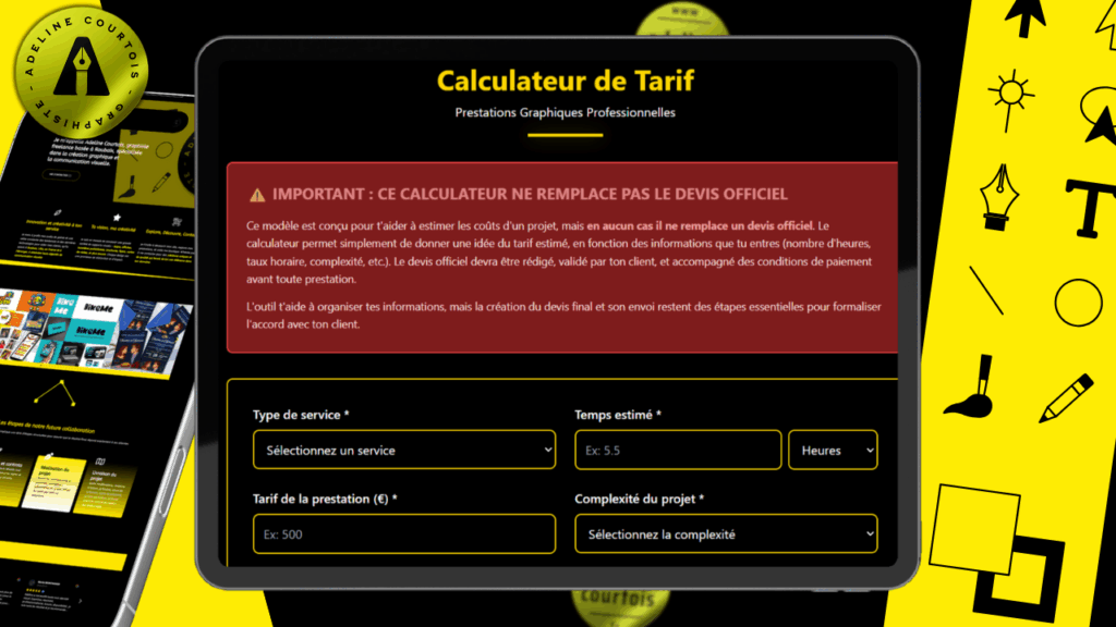 Calculateur de Tarifs pour Services Graphiques graphistes