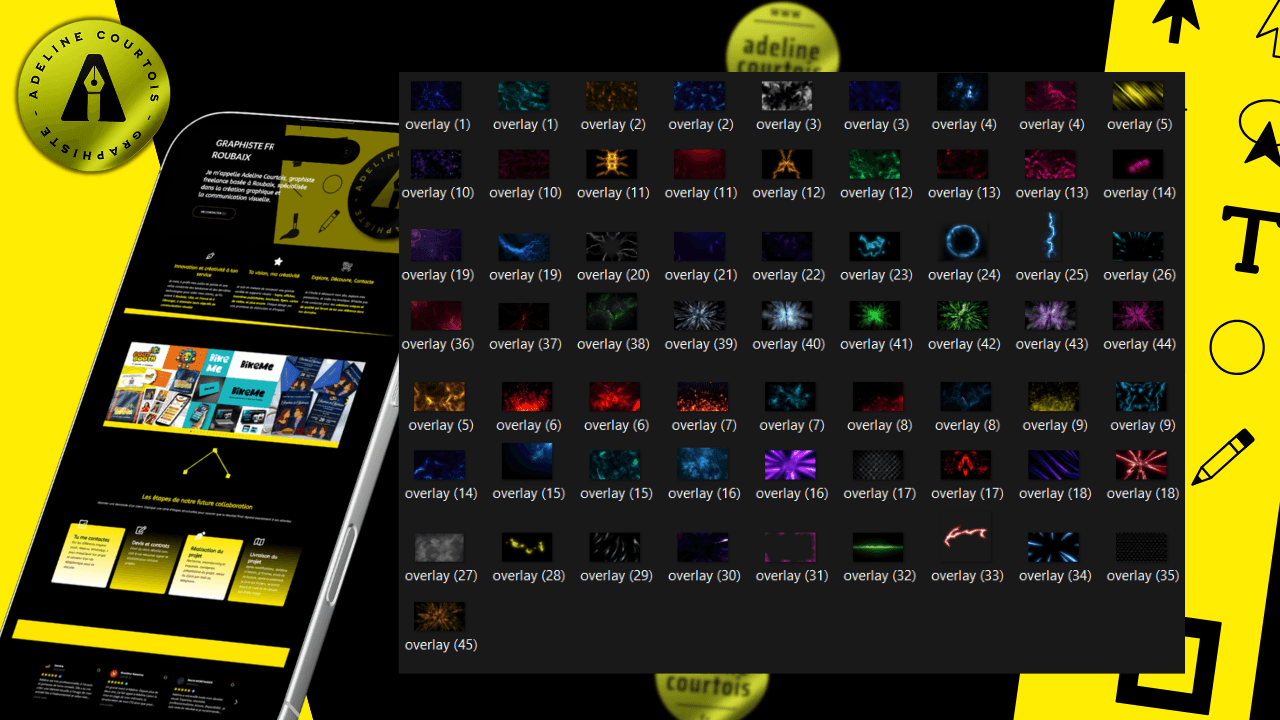 PREMIUM PACK OF GRAPHIC ELEMENTS – 650+ OVERLAYS, BACKGROUNDS, TEXTURES, AND GRADIENTS