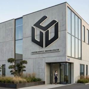 logo représentant la lettre u ounla lettre c - forme cubic